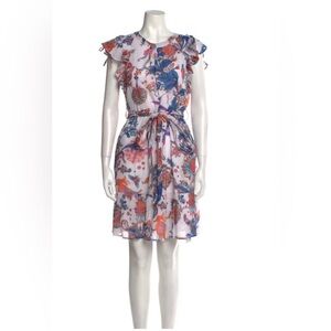 Banjanan Mini Dress Ilona Bird Floral Print small